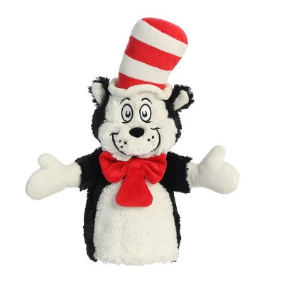 Aurora Large Cat In The Hat Hand Puppet Dr. Seuss Whimsical Stuffed Animal Multicolor 14"