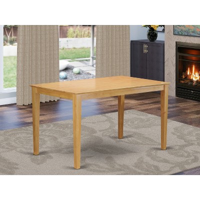 HomeStock Capri Bar Height Rectangle Dining Table Oak Finish