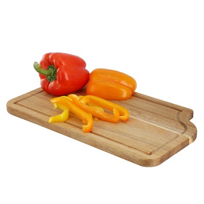 MegaChef 14 x 8.5 Inch Acacia Wood Cutting, Prep and Serving Board