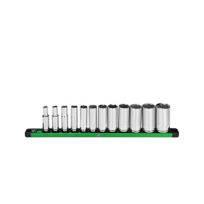 SK Hand Tools SK01346 12 Piece SAE 3/8Inches Drive Set Deep Socket Set