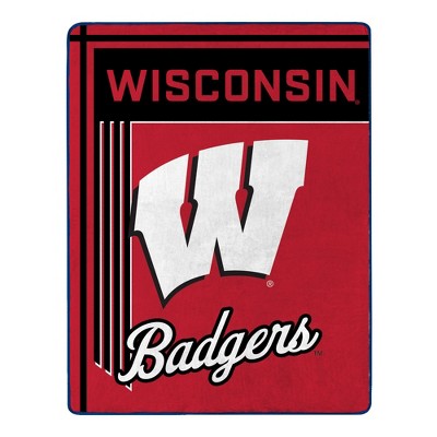 Sweet Home Collection NCAA Wisconsin Badgers 46" x 60" Raschel Throw Blanket