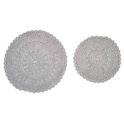 Park Designs Lace Accent Blue Mats Set