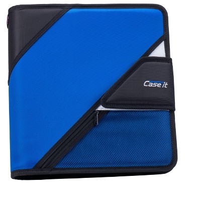 Case-it The Open Tab Velcro Opening Binder - 5 Color Tab Expanding File Folder - Multiple Pockets - 400 Sheet Capacity
