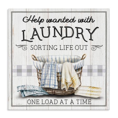 Stupell Industries Help Wanted Laundry Basket, 30" x 30"