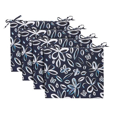 Peace Nest Waterproof Outdoor Chair Cushions Set of 4 with Ties for Patio Furniture
