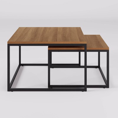 Set of 2 Forth Worth Square Nesting Coffee Tables - CorLiving