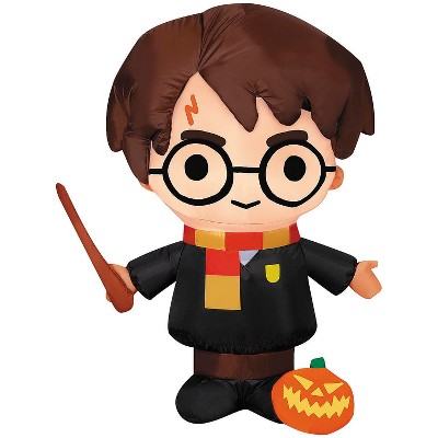 Harry Potter Halloween Inflatable with Pumpkin - Orange Small
