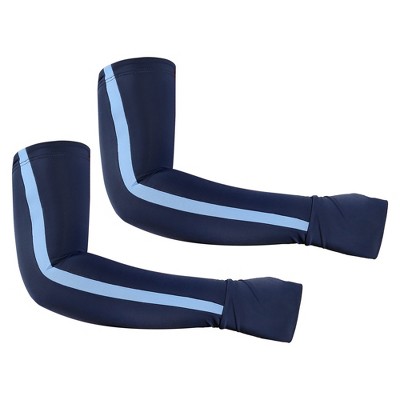Unique Bargains 1 Pair Cooling Arm Sleeves for Women and Men Sports Arm Sleeve Protection Blue