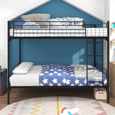 Racxily Metal Bunk Bed, Twin Bunk Bed with Metal Frame and Ladder