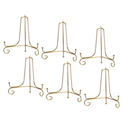 Unique Bargains Iron Adjustable Retro Picture Frame Decorative Easels or Stands 6 Pcs