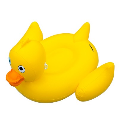 Swimline Inflatable Giant Ride-On Lucky Ducky Swimming Pool Float- 76"