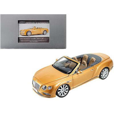 2016 Bentley Continental GT Convertible LHD Sunburst Gold 1/18 Diecast Model Car by Paragon