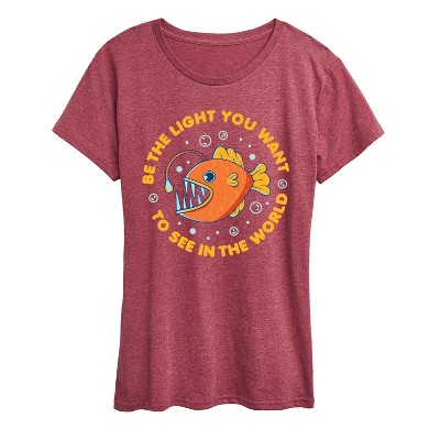 Women's - Instant Message - Angler Be The Light Short Sleeve Graphic T-Shirt