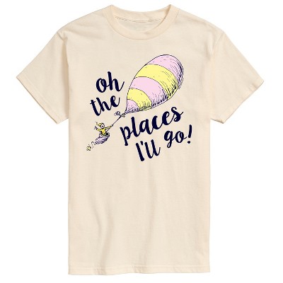 Men's - Dr. Seuss - Oh The Places I'll Go Balloon Short Sleeve Graphic T-Shirt