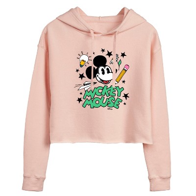 Women's - Disney - Mickey Mouse Cropped Graphic Hoodie