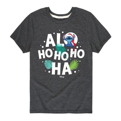 Boys' - Lilo and Stitch - Alo Ho Ho Ho Ha Short Sleeve Graphic T-Shirt