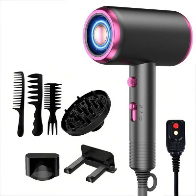 Hoey Professional Ionic Hair Dryer, Powerful 1800W Fast Drying Low Noise Blow Dryer with Concentrator Nozzle Diffuser for Home Salon Travel