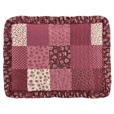 Collections Etc Classic Patch Triple Ruffle Sham
