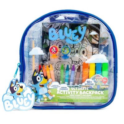 Bluey Ultimate Activity Backpack: Creative Thinking Craft Kit with Markers & Crayons