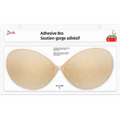 Dritz C Cup Adhesive Strapless Backless Bra Nude