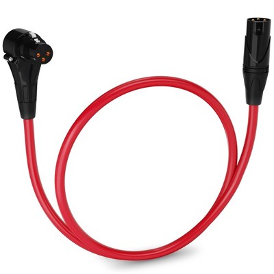 LyxPro Right Angle Female to Male XLR Microphone Cable