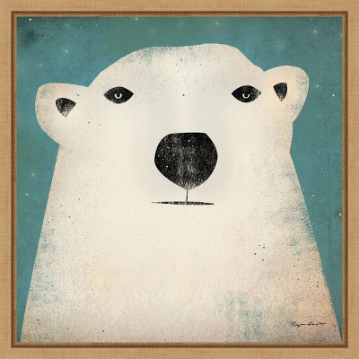 Amanti Art Polar Bear by Ryan Fowler Canvas Wall Art Print Framed 16-in. x 16-in.