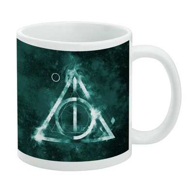 Harry Potter Deathly Hallows Logo Ceramic Coffee Mug  Novelty Gift Mugs for Coffee  Tea and Hot Drinks  11oz  White