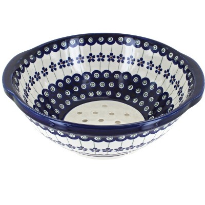 Blue Rose Polish Pottery 1183-Zaklady Colander
