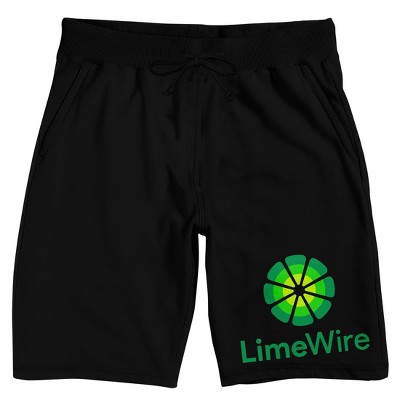 LimeWire Logo Art Men's Black Sleep Pajama Shorts