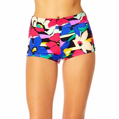 Coppersuit Women's Barbados Bloom Ruched Waist Boy Short Swim Bottom
