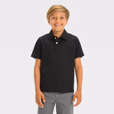 Boys' Short Sleeve Performance Uniform Polo Shirt - Cat & Jack™