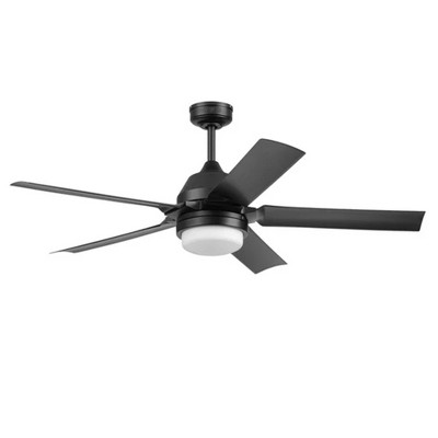 Mule 54 Inch Outdoor Ceiling Fan with Light, Remote Control, Reversible Motor, 6 Speeds and 5 Blades, Wet Rated for Outdoors Setting, Matte Black