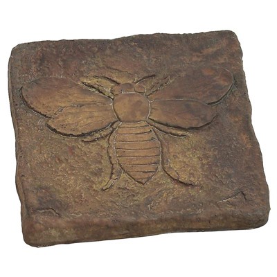 Athens Stonecasting Beige/Brown Concrete 2 in. H Bee Stepping Stone - Case of 5