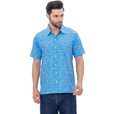 HAPPY BAY Mens Short Sleeve Button Down Casual Beach Shirt