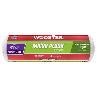 Wooster Micro Plush Microfiber 9 in. W X 5/16 in. Regular Paint Roller Cover 1 pk (Case of 12)