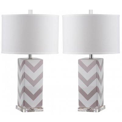 Chevron Stripe Table Lamp - 27 Inch Height - LIT4136 - Safavieh