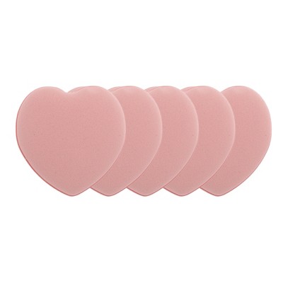 Unique Bargains Heart-Shaped Face Makeup Sponge 5 Pcs