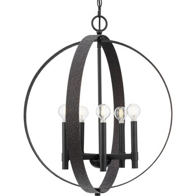 Progress Lighting Allegheny 5 - Light Chandelier in  Matte Black