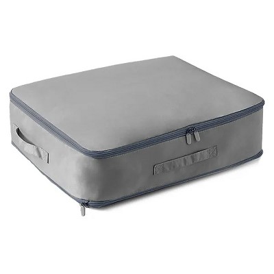 Racxily Large Foldable Storage Bag For Comforter Quilt Blanket Clothes Pillows Beddings Self Compression Organizer