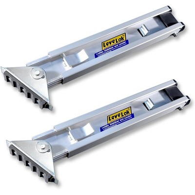 LeveLok LL-STB-1AL Ladder Levelers Permanent Mount Style Aluminum with Stainless Steel Locking System - 2 Levelers