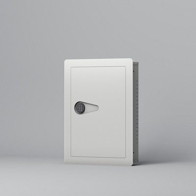 JUJABU 0.56 Cuft Digital Wall Steel Security Safe - White