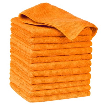 Unique Bargains Microfiber Lint Free Highly Absorbent Reusable Kitchen Towels 12 Packs