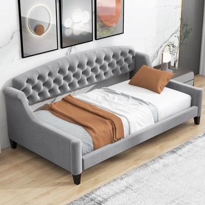 Twin Size Elegant Luxury Tufted Button Daybed - ModernLuxe