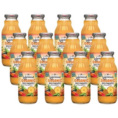 Lakewood Organic Spicy Pineapple Juice - Case of 12/12.5 oz