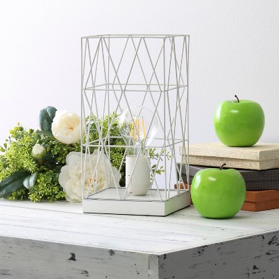 Metal Geometric Square Table Lamp - Simple Designs