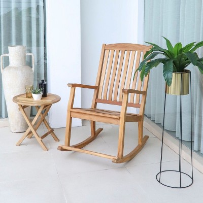Nordic Teak Oiled Outdoor Patio Rocking Chair
