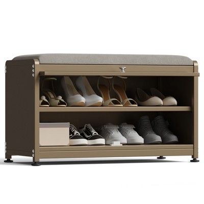 Fortune Candy 27.6'' Length Storage Cabinet with 2 Tier Shoe Rack