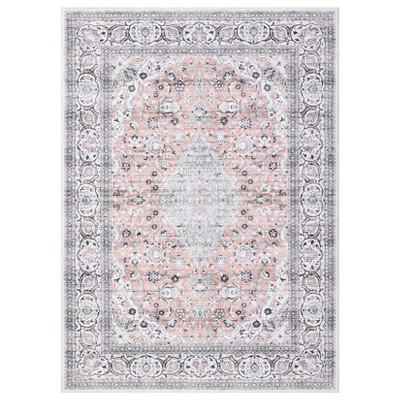 Washable Vintage Floral Medallion Living Room Rugs, Soft Non Slip Oriental Bedroom Carpet, Large Home Decor Rugs for Apartment Office Dining Room