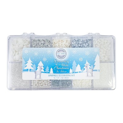Mystic Sprinkles Dreaming of a White Christmas in Silver Sprinkle Decorating Kit 7oz