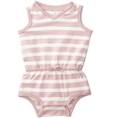MiniMoi Terry Striped Romper